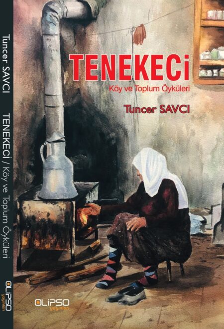 Edebiyat kitap basımı örneği: “Tenekeci – Köy ve Toplum Öyküleri” kitap kapağı, kapak tasarımı ve baskı çalışması.