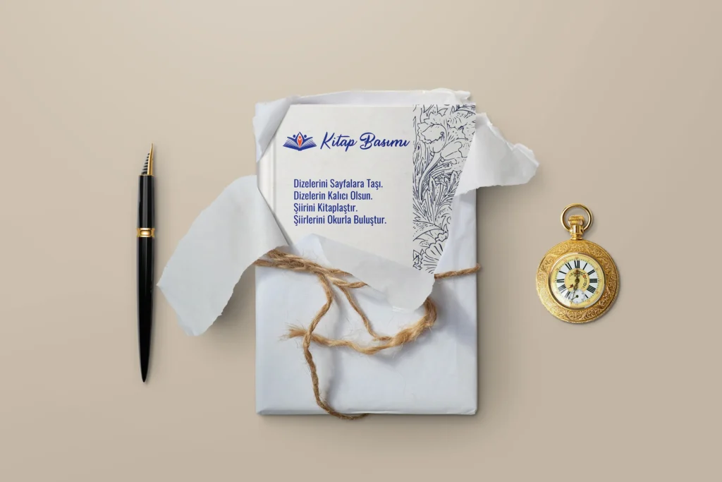 Şiir kitabı basımı için minimal kapak tasarımı örneği
